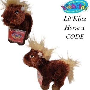 WEBKINZ Lil'Kinz Horse Brown New With Sealed WebkinzCares Unused Code Pony Plush
